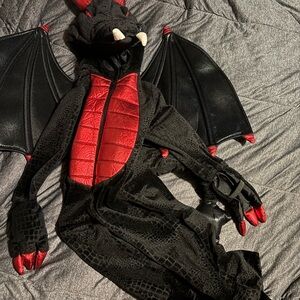 Black and Red Dragon Kids Costume